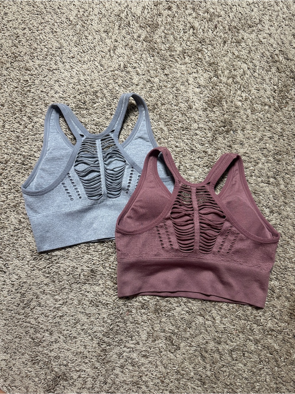 Seamless Racerback Sports Bra Bundle (2-Piece) Small